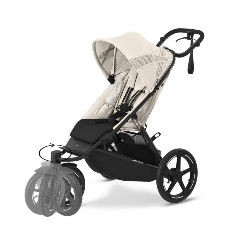 Καρότσι Cybex Gold Avi Spin Black - Seashel Beige