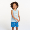 Okaidi Pyja-short en jersey doux bleu Garcon