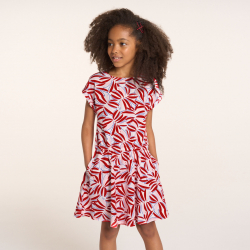 Okaidi Φόρεμα με τυπωμένα σχέδια κόκκινο για κορίτσια