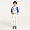 Okaidi Okaidi λευκό και μπλε μακρυμάνικο μπλουζάκι για αγόρια