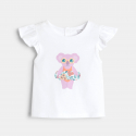 Obaibi Baby girl's koala T-shirt and purple shorts