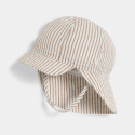 Obaibi Baby boy's beige striped wide-brimmed cap