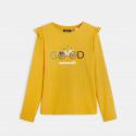 Okaidi T-shirt a epaules volantees jaune fille