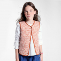 Okaidi Gilet sans manches motif fleur marron Fille