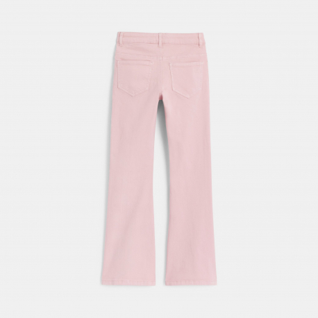 Okaidi Pantalon flare en toile rose pastel Fille