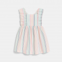 Obaibi Baby girl's multicoloured striped dress with straps