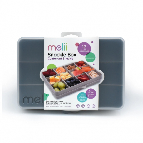 Δοχείο για σνακ με χωρίσματα Melii Snackle Box Grey