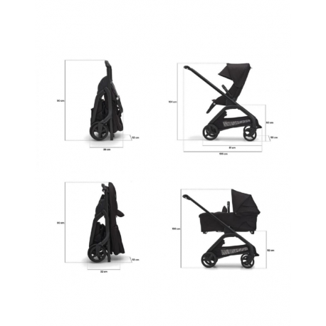 Port-bebe Bugaboo Dragonfly Complete Midnight Black